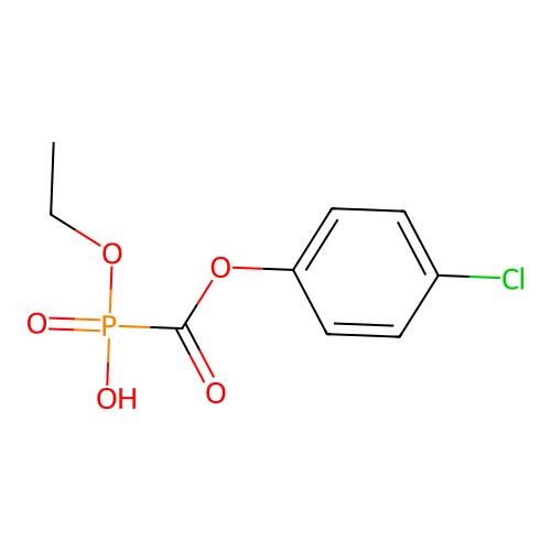 Phosphinecarboxylic acid, ethoxyhydroxy-, 4-chlorophenyl ester, oxide structure