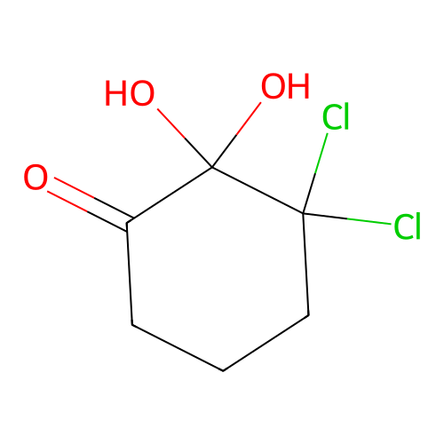 3,3-Dichloro-2,2-dihydroxycyclohexan-1-one structure