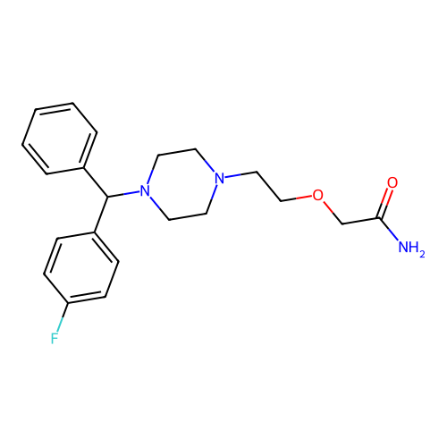 Acetamide, 2-(2-(4-((4-fluorophenyl)phenylmethyl)-1-piperazinyl)ethoxy)- structure