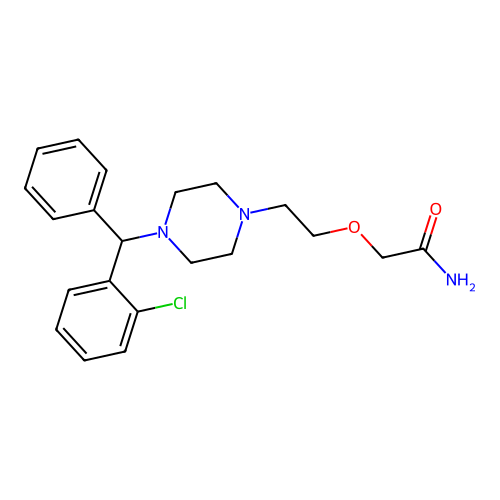 2-(2-(4-((2-Chlorophenyl)(phenyl)methyl)piperazin-1-yl)ethoxy)acetamide structure