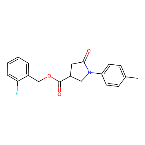 2-Fluorobenzyl 1-(4-methylphenyl)-5-oxopyrrolidine-3-carboxylate structure