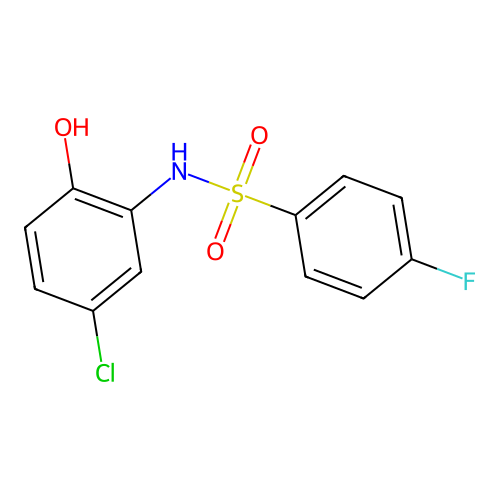 N-(5-chloro-2-hydroxyphenyl)-4-fluorobenzenesulfonamide structure