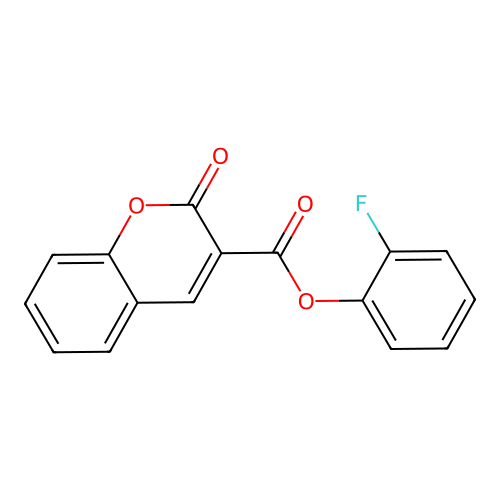 2-fluorophenyl 2-oxo-2H-chromene-3-carboxylate structure