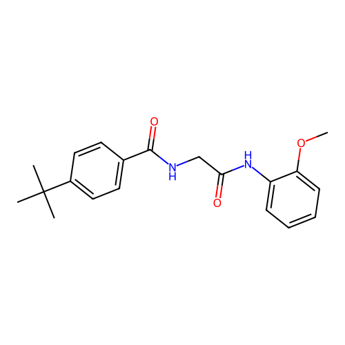 4-tert-butyl-N-[2-(2-methoxyanilino)-2-oxoethyl]benzamide structure