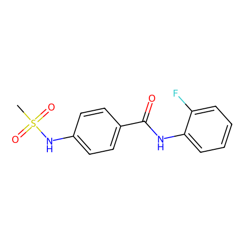 N-(2-fluorophenyl)-4-(methanesulfonamido)benzamide structure