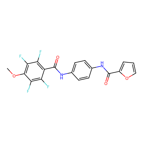 N-{4-[(2,3,5,6-tetrafluoro-4-methoxybenzoyl)amino]phenyl}-2-furamide structure