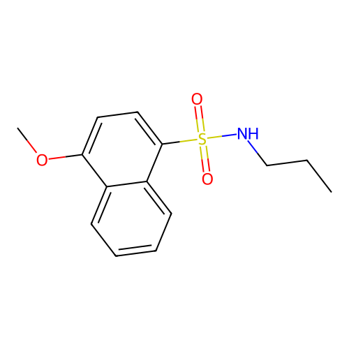 4-methoxy-N-propylnaphthalene-1-sulfonamide structure