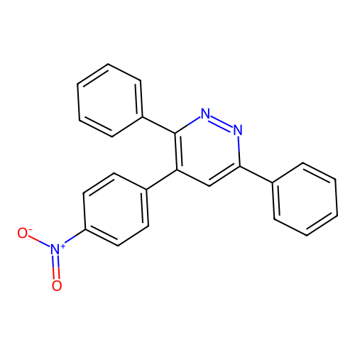 4-(4-Nitrophenyl)-3,6-diphenylpyridazine structure