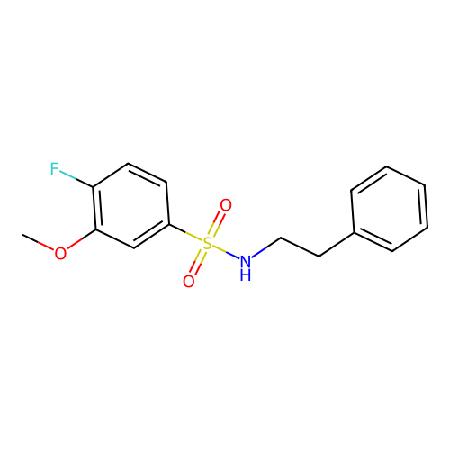 [(4-Fluoro-3-methoxyphenyl)sulfonyl](2-phenylethyl)amine structure