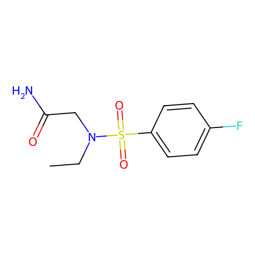 2-[Ethyl-(4-fluorophenyl)sulfonylamino]acetamide structure