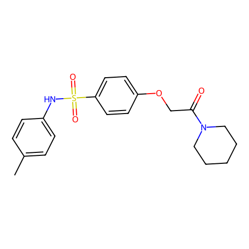 N-(4-methylphenyl)-4-(2-oxo-2-piperidin-1-ylethoxy)benzenesulfonamide structure