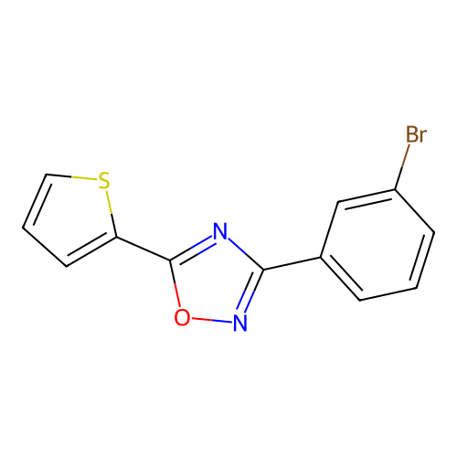 3-(3-Bromophenyl)-5-(thiophen-2-yl)-1,2,4-oxadiazole structure