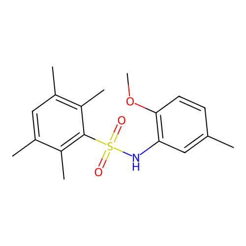N-(2-methoxy-5-methylphenyl)-2,3,5,6-tetramethylbenzenesulfonamide structure