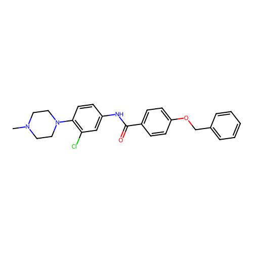 N-[3-chloro-4-(4-methylpiperazin-1-yl)phenyl]-4-phenylmethoxybenzamide structure