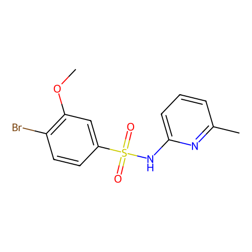 4-bromo-3-methoxy-N-(6-methylpyridin-2-yl)benzenesulfonamide structure