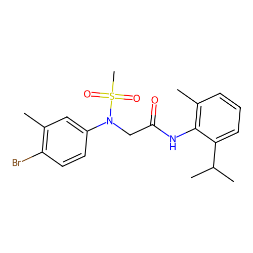 2-(4-bromo-3-methyl-N-methylsulfonylanilino)-N-(2-methyl-6-propan-2-ylphenyl)acetamide structure