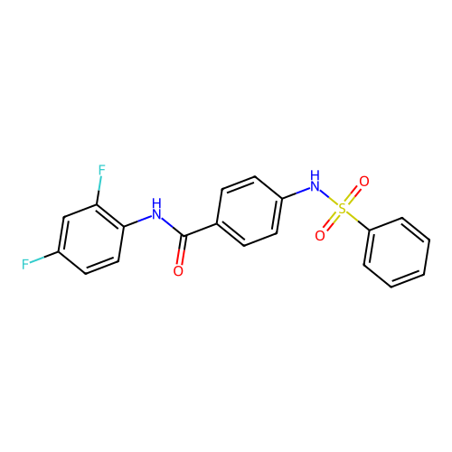 4-(benzenesulfonamido)-N-(2,4-difluorophenyl)benzamide structure