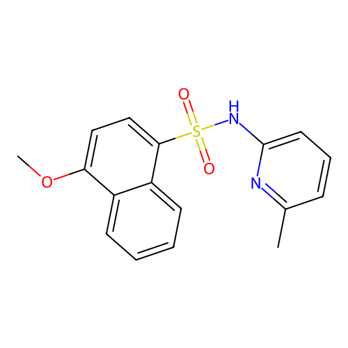 4-methoxy-N-(6-methylpyridin-2-yl)naphthalene-1-sulfonamide structure