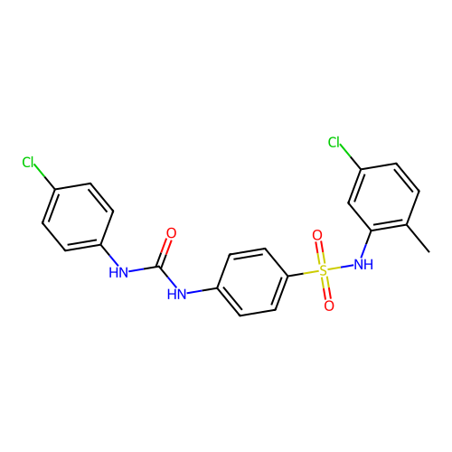 1-[4-[(5-Chloro-2-methylphenyl)sulfamoyl]phenyl]-3-(4-chlorophenyl)urea structure