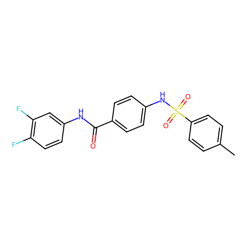 N-(3,4-difluorophenyl)-4-[(4-methylphenyl)sulfonylamino]benzamide structure