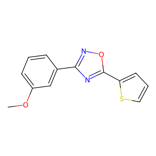 3-(3-Methoxyphenyl)-5-(thiophen-2-yl)-1,2,4-oxadiazole structure