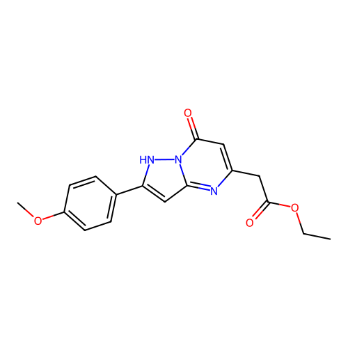 Ethyl [7-hydroxy-2-(4-methoxyphenyl)pyrazolo[1,5-a]pyrimidin-5-yl]acetate structure