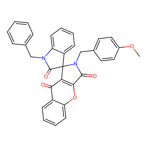 1'-benzyl-2-[(4-methoxyphenyl)methyl]spiro[chromeno[2,3-c]pyrrole-1,3'-indole]-2',3,9-trione structure