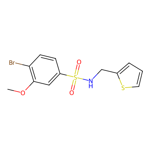 [(4-Bromo-3-methoxyphenyl)sulfonyl](2-thienylmethyl)amine structure