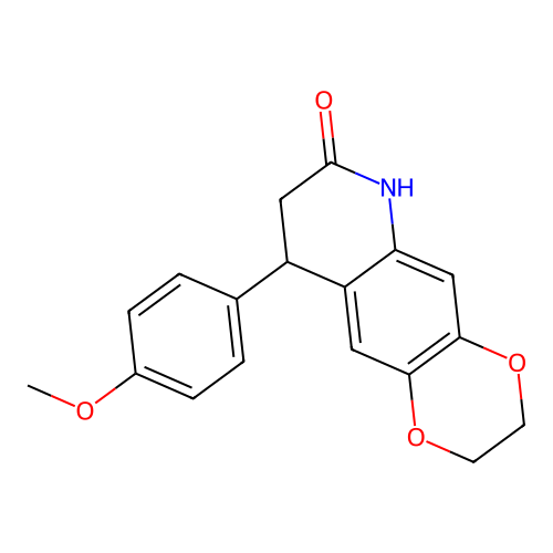 9-(4-methoxyphenyl)-2,3,8,9-tetrahydro[1,4]dioxino[2,3-g]quinolin-7(6H)-one structure