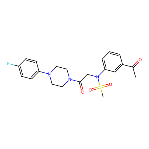 N-(3-acetylphenyl)-N-[2-[4-(4-fluorophenyl)piperazin-1-yl]-2-oxoethyl]methanesulfonamide structure