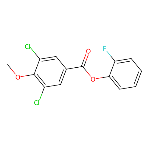 2-Fluorophenyl 3,5-dichloro-4-methoxybenzoate structure