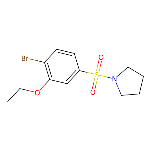 1-(4-Bromo-3-ethoxyphenyl)sulfonylpyrrolidine structure