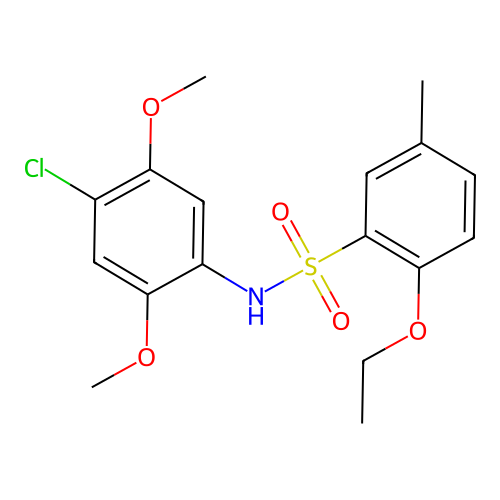 N-(4-chloro-2,5-dimethoxyphenyl)-2-ethoxy-5-methylbenzenesulfonamide structure
