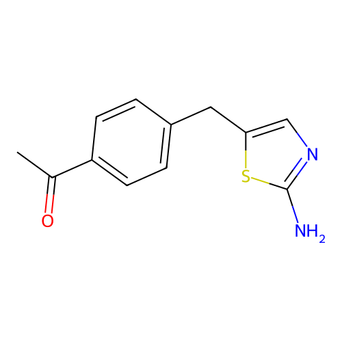 1-[4-[(2-Amino-5-thiazolyl)methyl]phenyl]ethanone structure
