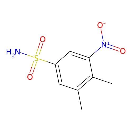 3,4-Dimethyl-5-nitrobenzene-1-sulfonamide structure