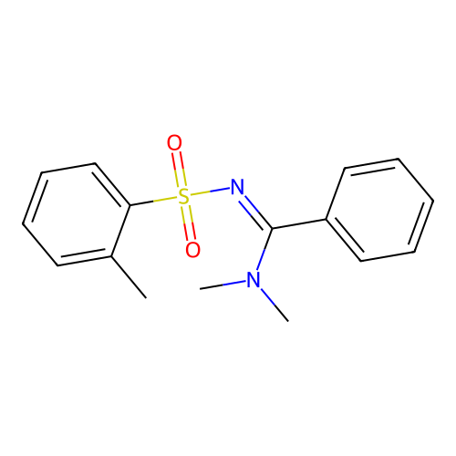 (Z)-N,N-Dimethyl-N'-(2-methylbenzenesulfonyl)benzenecarboximidamide structure