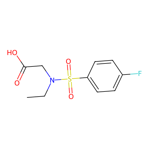 N-ethyl-N-[(4-fluorophenyl)sulfonyl]glycine structure