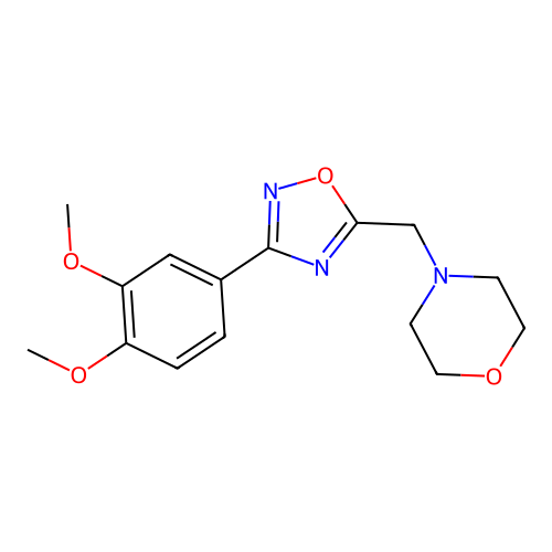 4-{[3-(3,4-Dimethoxyphenyl)-1,2,4-oxadiazol-5-yl]methyl}morpholine structure