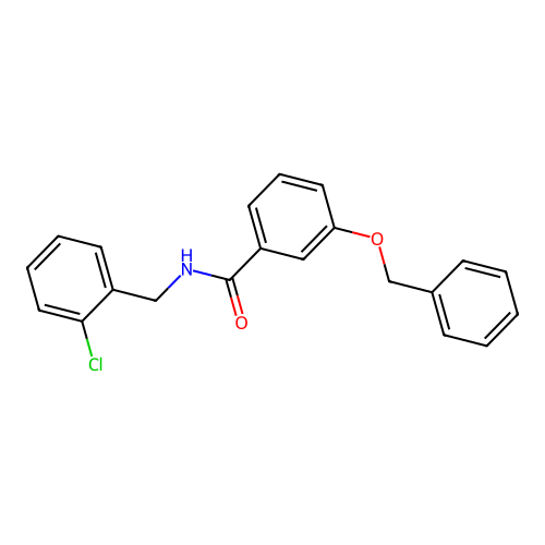 3-(benzyloxy)-N-(2-chlorobenzyl)benzamide structure
