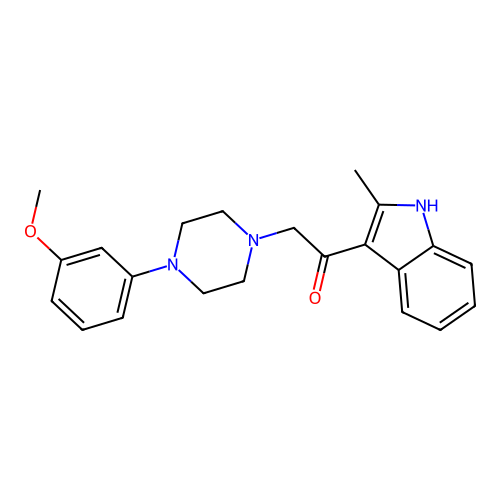 2-[4-(3-methoxyphenyl)piperazin-1-yl]-1-(2-methyl-1H-indol-3-yl)ethanone structure