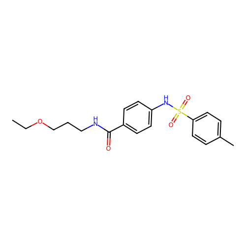 N-(3-ethoxypropyl)-4-[(4-methylphenyl)sulfonylamino]benzamide structure