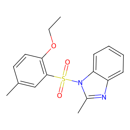 1-(2-ethoxy-5-methylbenzenesulfonyl)-2-methyl-1H-1,3-benzodiazole structure