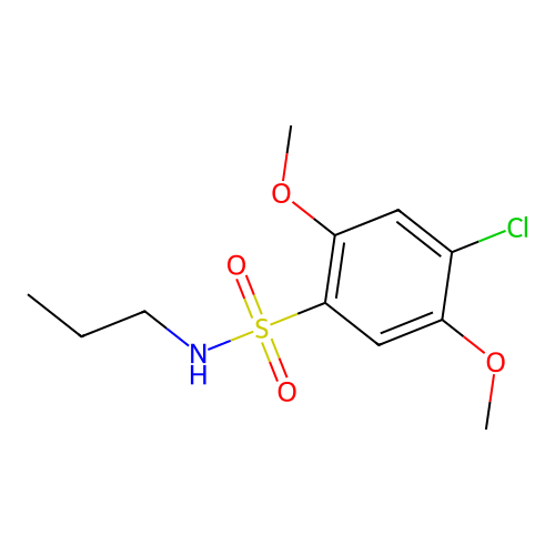 4-chloro-2,5-dimethoxy-N-propylbenzenesulfonamide structure