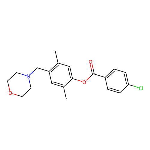 2,5-Dimethyl-4-(morpholinomethyl)phenyl 4-chlorobenzoate structure