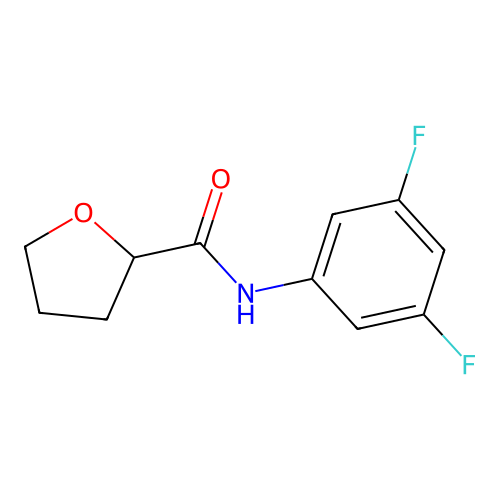 N-(3,5-difluorophenyl)tetrahydrofuran-2-carboxamide structure