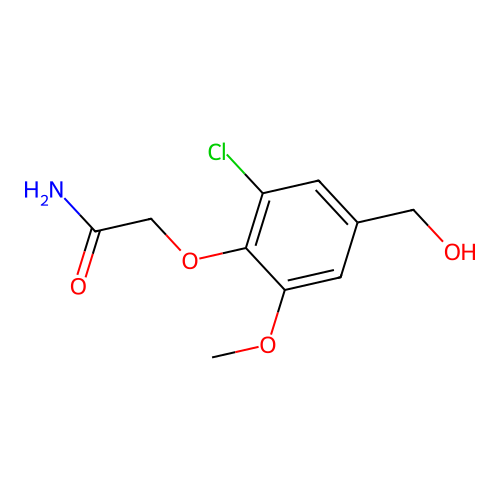 2-[2-Chloro-4-(hydroxymethyl)-6-methoxyphenoxy]acetamide structure