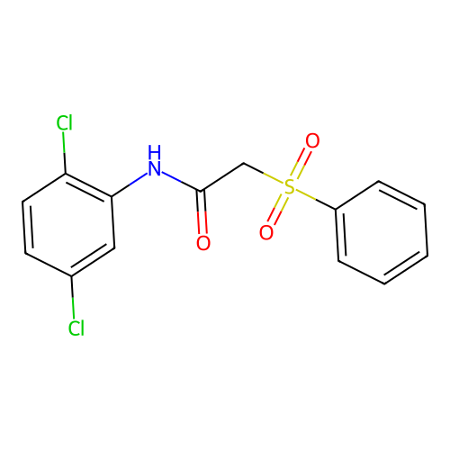 N-(2,5-dichlorophenyl)-2-(phenylsulfonyl)acetamide structure