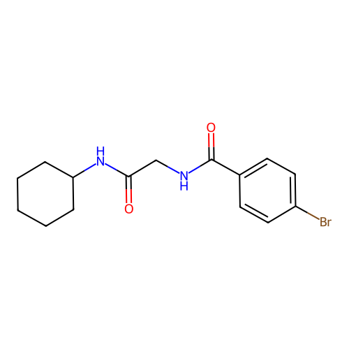 4-bromo-N-[2-(cyclohexylamino)-2-oxoethyl]benzamide structure