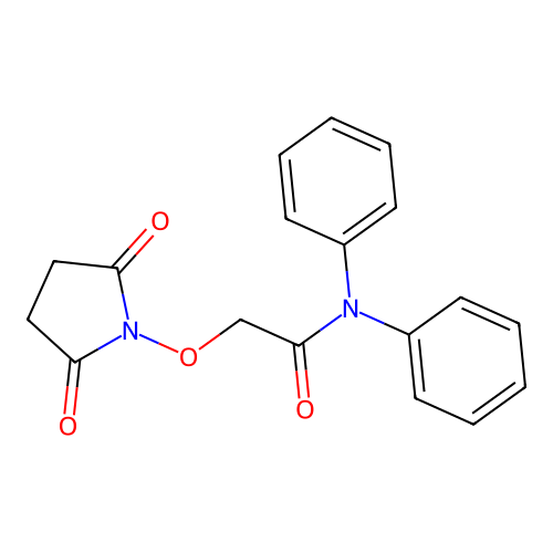 2-(2,5-dioxopyrrolidin-1-yl)oxy-N,N-diphenylacetamide structure