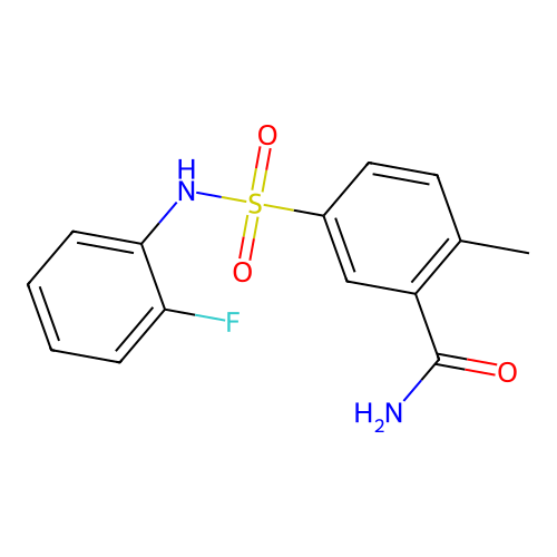 5-[(2-Fluorophenyl)sulfamoyl]-2-methylbenzamide structure